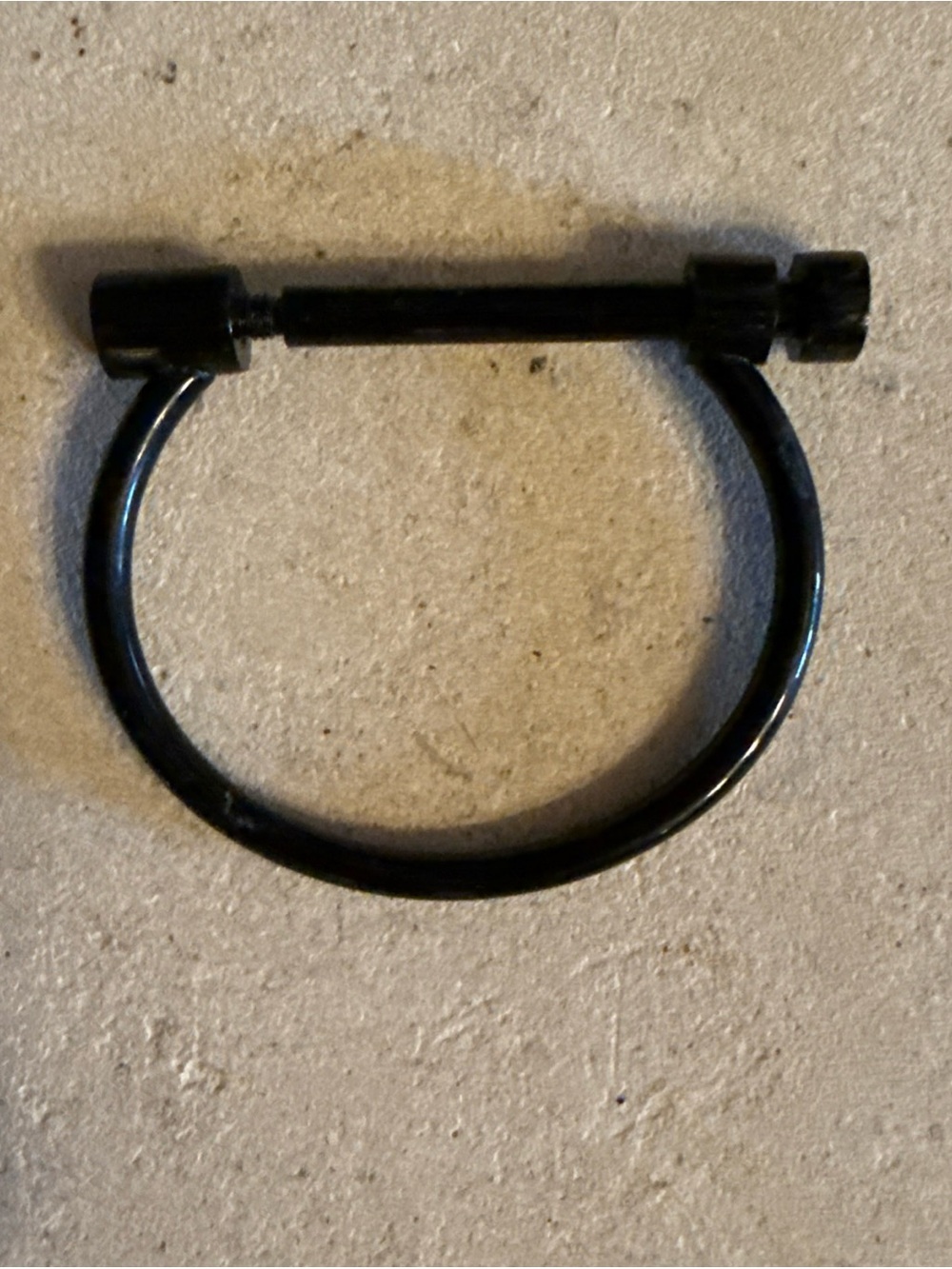Screw Cuff Bracelet Black Tone Bangle Minimalist Jewelry